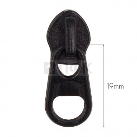 Бегунок для спиральной (витой) молнии тип 7 галант цв 322 черный (уп 1000шт/10000шт) арт.NR KKY