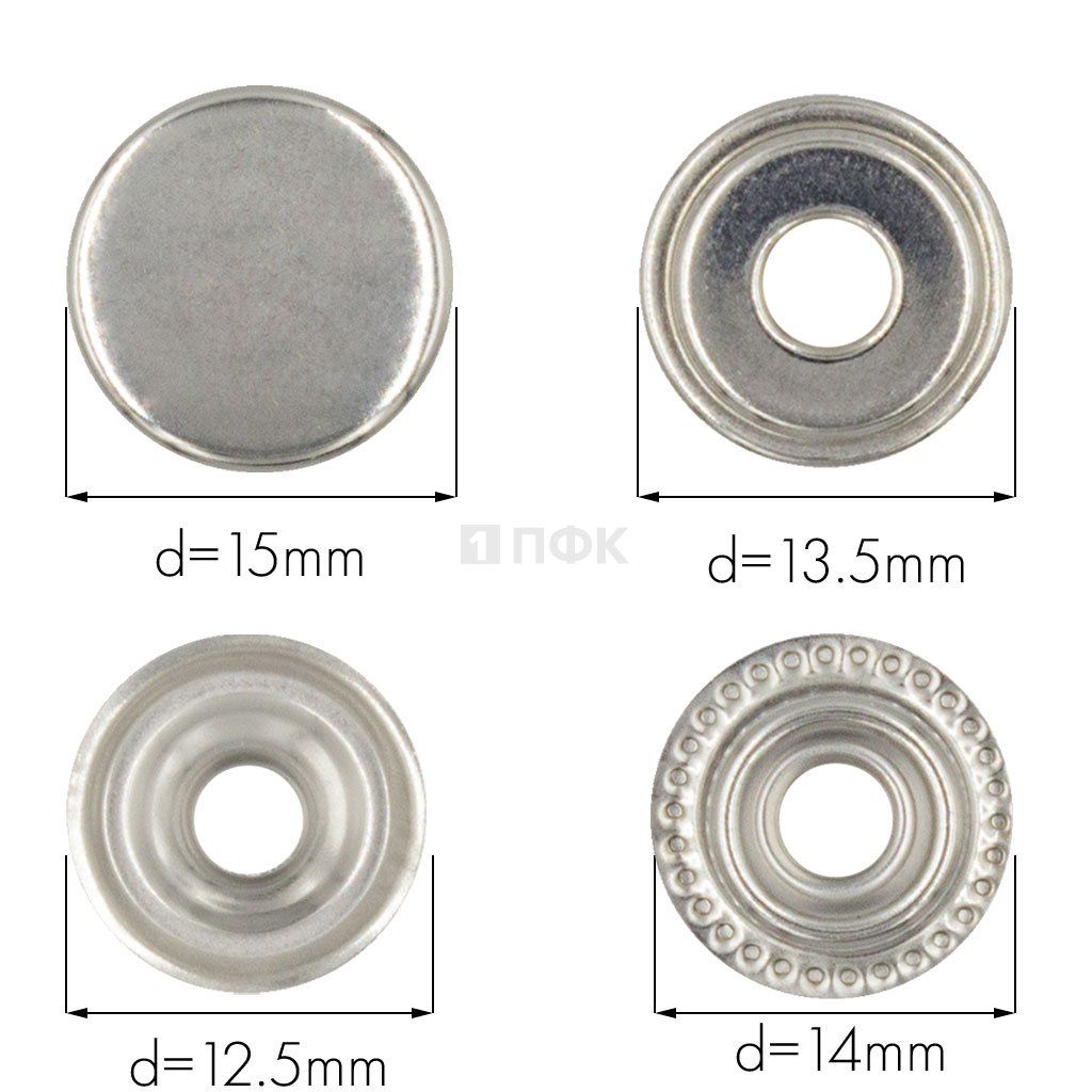 Кнопка для одежды 15мм №61 нерж цв никель (уп 720шт) NEW STAR — ПФКР Кнопка для одежды 15мм №61 нерж цв никель (уп 720шт) NEW STAR
