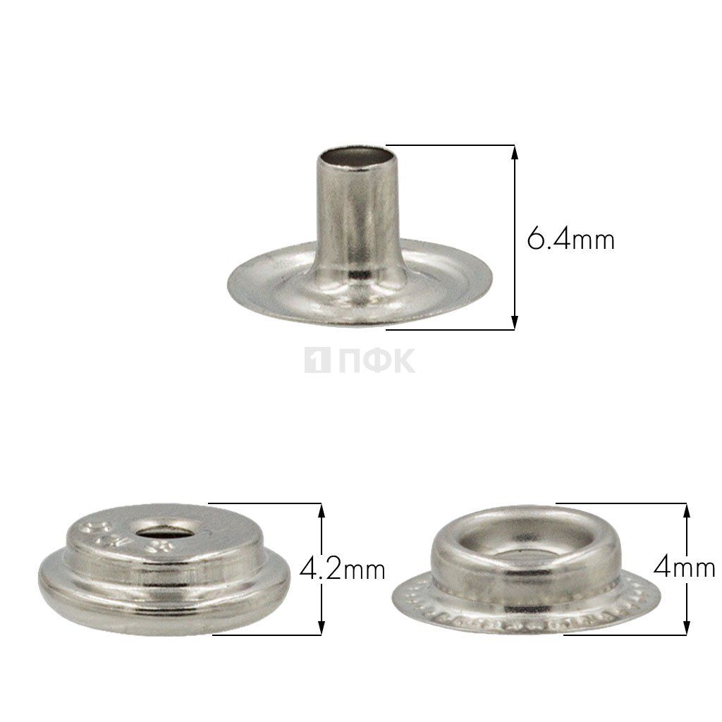 3 Части кнопки для одежды 15мм №61 нерж цв никель (уп 720шт) DNG — ПФКР 3 Части кнопки для одежды 15мм №61 нерж цв никель (уп 720шт) DNG