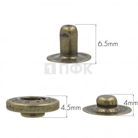 3 Части кнопки для одежды 12,5мм Альфа сталь цв антик (уп 1440шт) STRONG 3 Части кнопки для одежды 12,5мм Альфа сталь цв антик (уп 1440шт) STRONG