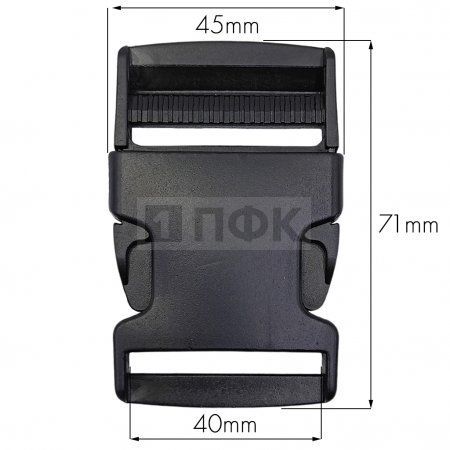 Фастекс (защелка-трезубец) ПП 40мм цв черный (уп 2000шт) Фастекс (защелка-трезубец) ПП 40мм цв черный (уп 2000шт)