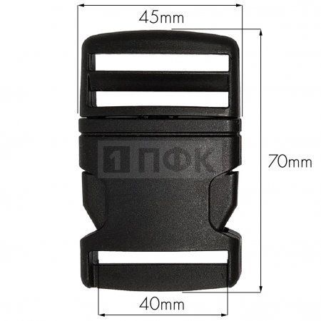 Фастекс (защелка-трезубец) ПП арт.8921 40(38)мм цв черный (уп 1000шт) Фастекс (защелка-трезубец) ПП арт.8921 40(38)мм цв черный (уп 1000шт)