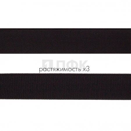 Резинка тканая 20мм 13.6 гр/м цв черный (уп 40м/800м)