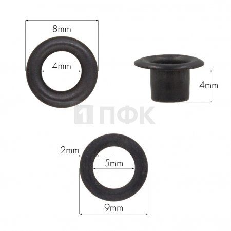 люверсы №2 4мм латунь цв оксид (уп 5000шт) люверсы №2 4мм латунь цв оксид (уп 5000шт)