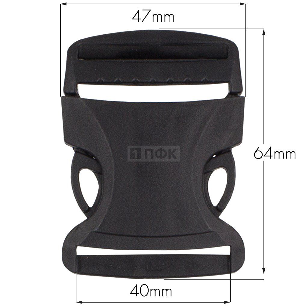 Фастекс БФ-40 (защелка-трезубец) ПП 40мм цв черный (уп 1000шт) — ПФКР Фастекс БФ-40 (защелка-трезубец) ПП 40мм цв черный (уп 1000шт)