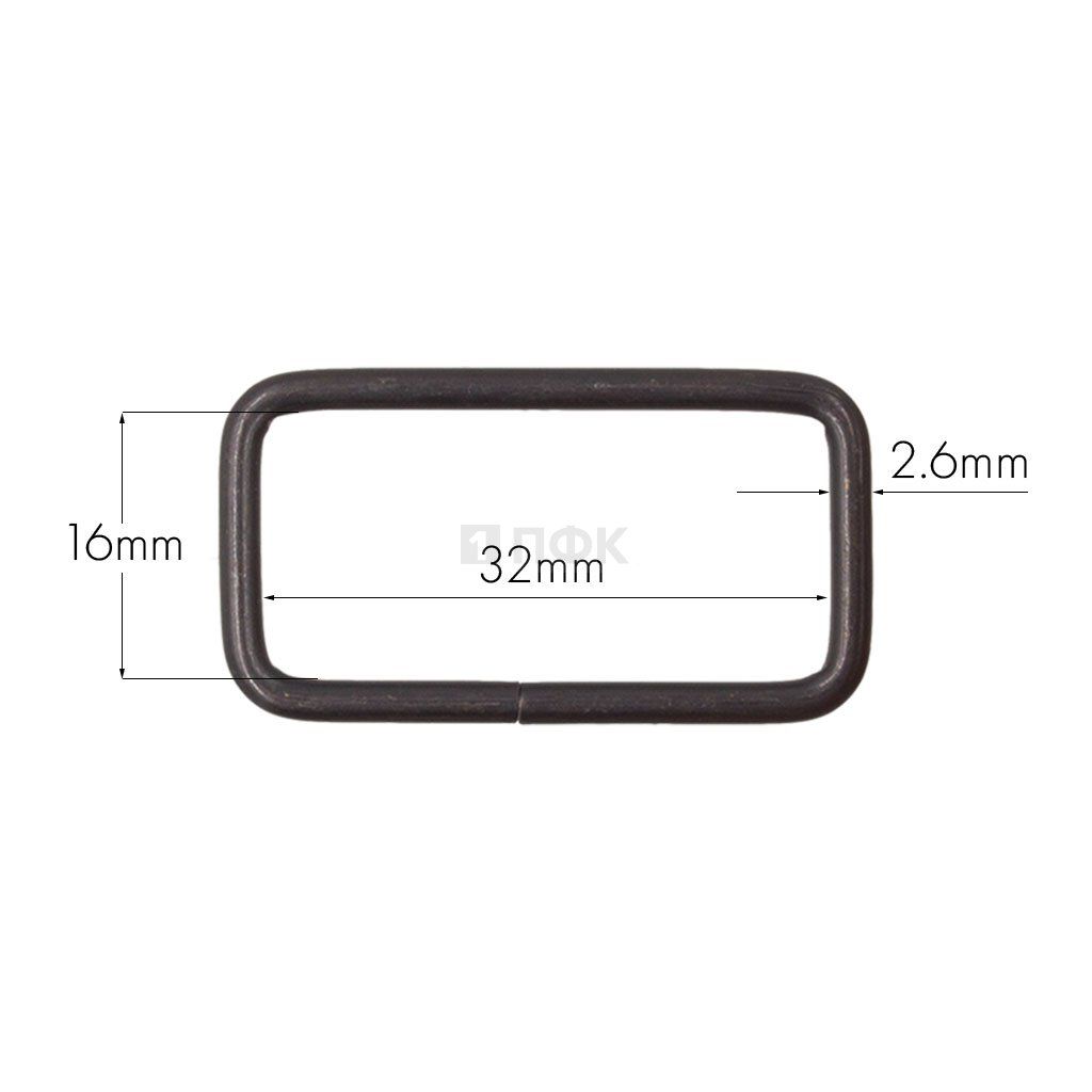 Пряжка - рамка 32мм (толщ 2,6мм) цв оксид (уп 1000шт) (А)