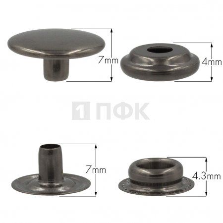 Кнопка для одежды 15мм №61 сталь цв никель тем (уп 720шт) NEW STAR Кнопка для одежды 15мм №61 сталь цв никель тем (уп 720шт) NEW STAR