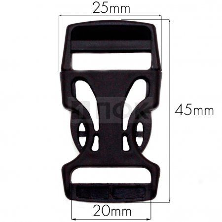 Фастекс Ф-20/3 (защелка-трезубец) ПФЛ 20мм цв черный (уп 1000шт) Фастекс Ф-20/3 (защелка-трезубец) ПФЛ 20мм цв черный (уп 1000шт)