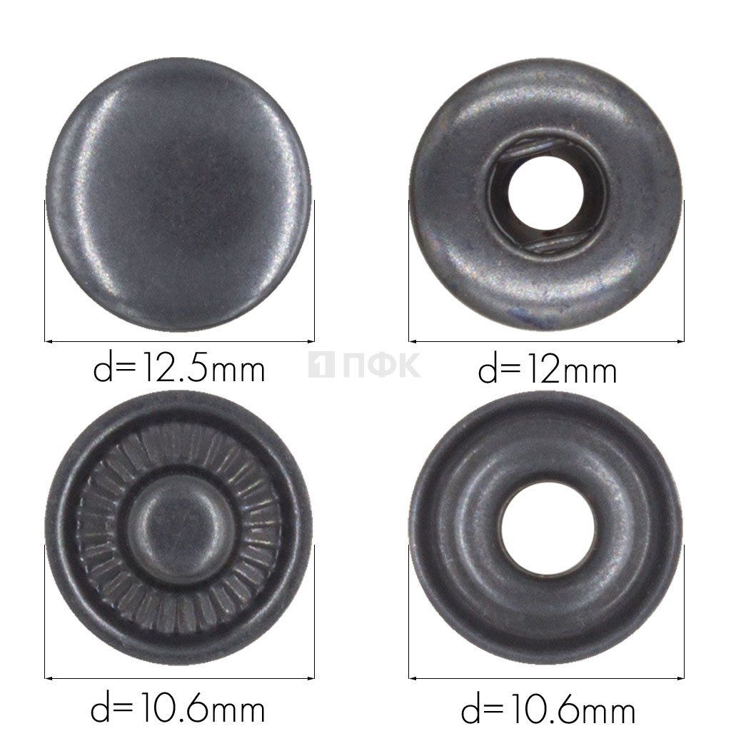 Кнопка для одежды 12,5мм Альфа нерж цв оксид (уп 1440шт) BUTTONI — ПФКР Кнопка для одежды 12,5мм Альфа нерж цв оксид (уп 1440шт) BUTTONI