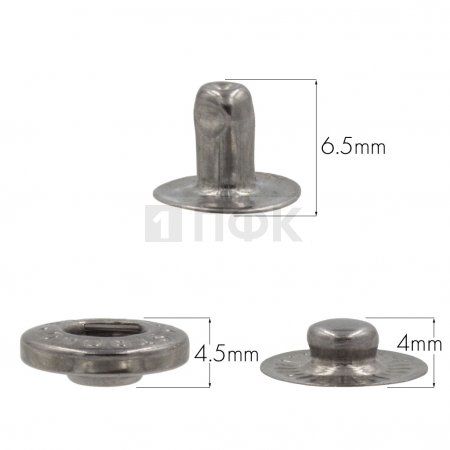 3 Части кнопки для одежды 12,5мм Альфа сталь цв никель тем (уп 1440шт) STRONG 3 Части кнопки для одежды 12,5мм Альфа сталь цв никель тем (уп 1440шт) STRONG