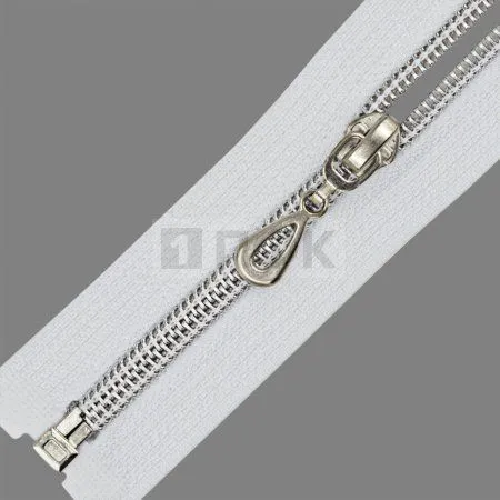 Молния спиральная (витая) тип 7 75см арт.0325 разъем цв 101 зв серебро (уп 100шт)