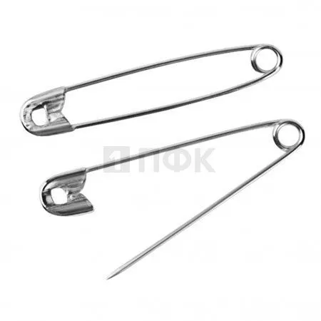 Булавки английские цв никель набор 3 размера 21мм/27мм/37мм по 4шт (упак 12шт/864шт)