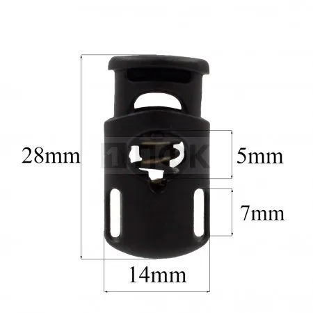 _Фиксатор для шнура 202-С(27003-СБ) ПП цв черный (уп 1000шт)