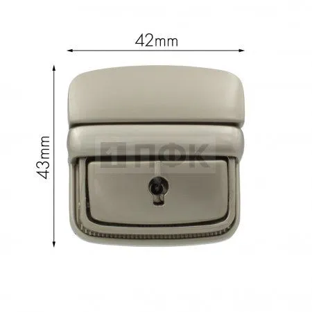 Замок портфельный 07725 цвет никель матовый (уп 10шт)