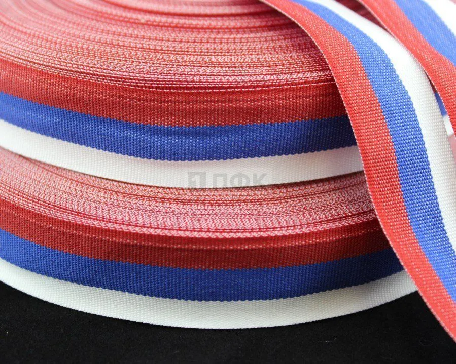 Лента Триколор 35мм лайт (рул 100м/2000м) — ПФКР Лента Триколор 35мм лайт (рул 100м/2000м)