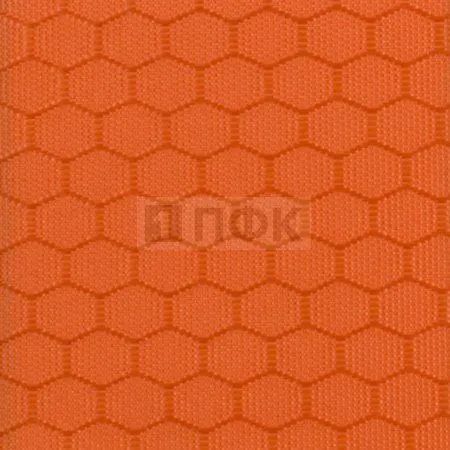 Ткань Oxford 300D PU1000 155гр/м2 Соты шир 150см цв 161 оранжевый (рул 100м)