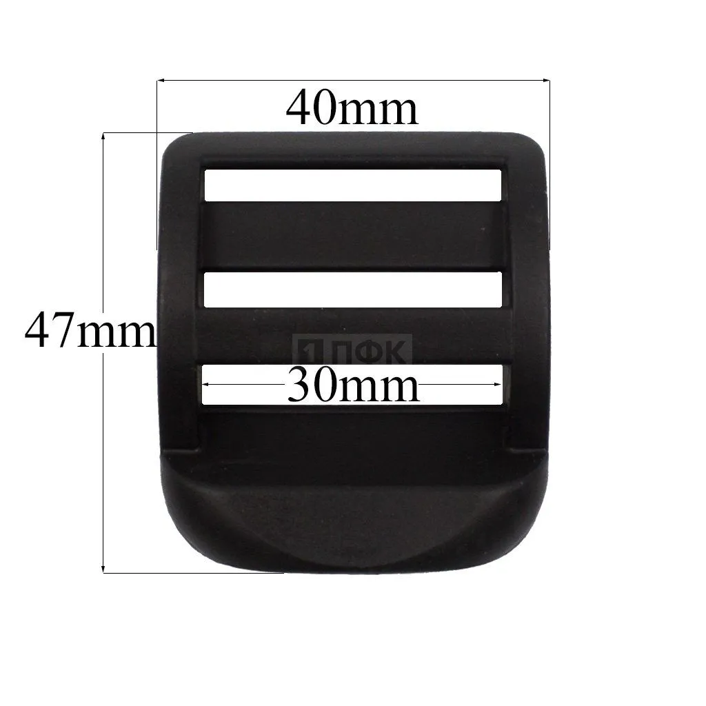 Пряжка-крыло трехщелевая К-30 ПП 30мм цв черный (уп 1000шт/10000шт) — ПФКР Пряжка-крыло трехщелевая К-30 ПП 30мм цв черный (уп 1000шт/10000шт)