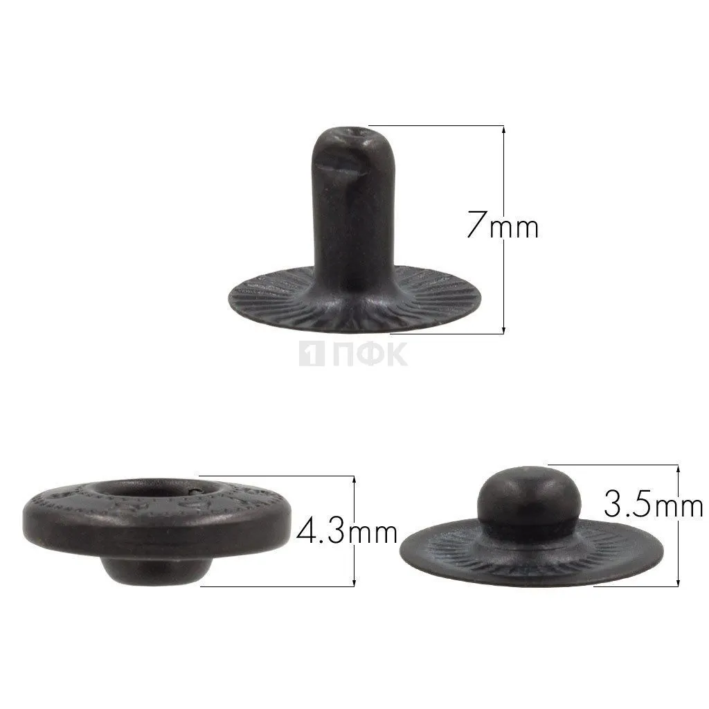 3 Части кнопки для одежды 12,5мм Альфа латунь цв оксид (уп 1440шт) NEW STAR — ПФКР 3 Части кнопки для одежды 12,5мм Альфа латунь цв оксид (уп 1440шт) NEW STAR