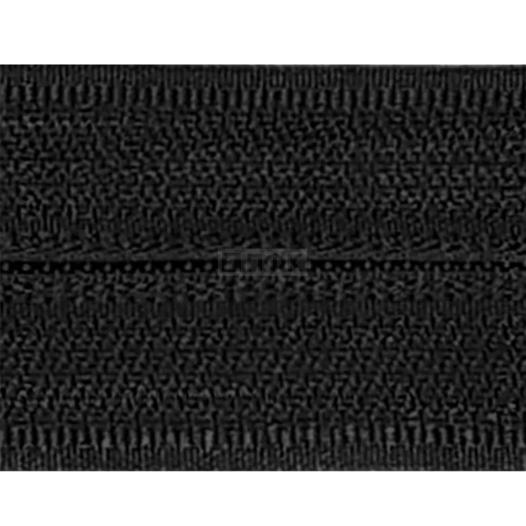 Молния спиральная (витая) тип 5 65см разъем цв 322 черный груша РЕВЕРС (уп 50шт)