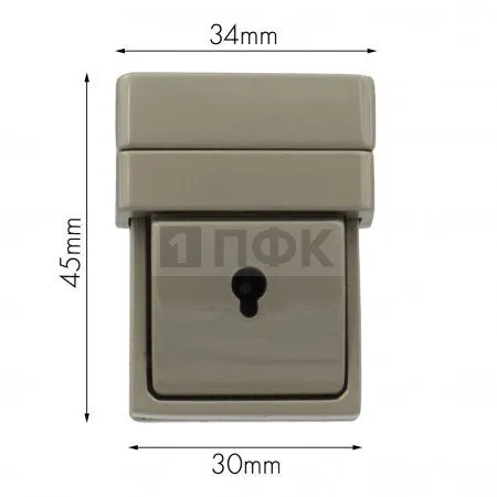 Замок портфельный 11548 цвет никель матовый темный (уп 10шт)