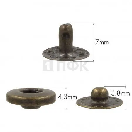 3 Части кнопки для одежды 12,5мм Альфа нерж цв антик (уп 1440шт) BUTTONI 3 Части кнопки для одежды 12,5мм Альфа нерж цв антик (уп 1440шт) BUTTONI